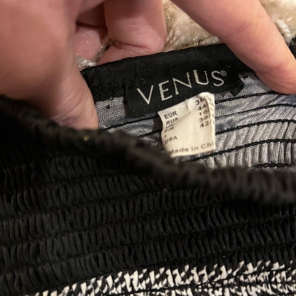 Venus Black White Strapless Cropped Sundress Size Small - Picture 5 of 5